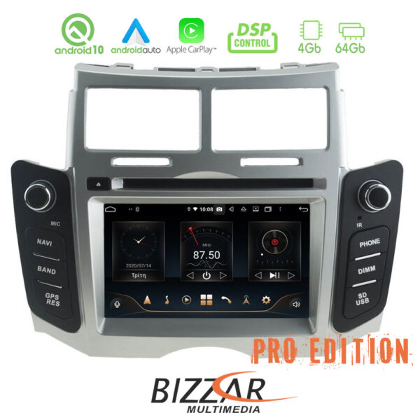 Bizzar Toyota Yaris Silver Color Android 10 8core Navigation Multimedia