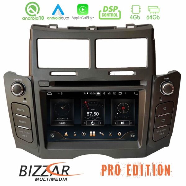 Bizzar Toyota Yaris Grey Color Android 10 8core Navigation Multimedia