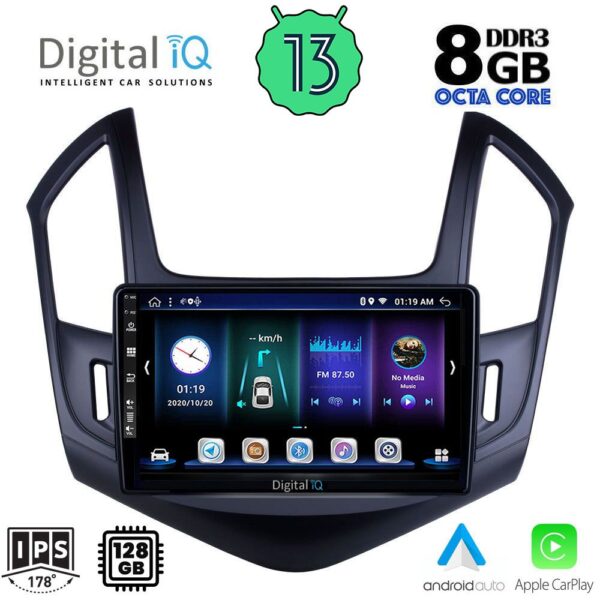 DIGITAL IQ BXD 8077_CPA (9inc) MULTIMEDIA TABLET OEM CHEVROLET CRUZE mod. 2013-2015