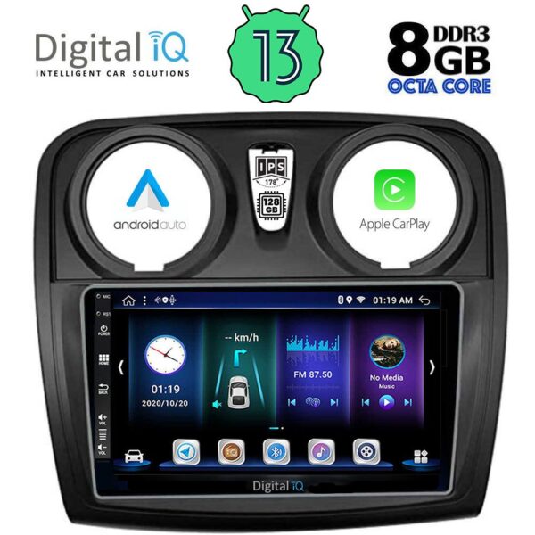 DIGITAL IQ BXD 8108_CPA (9inc) MULTIMEDIA TABLET OEM DACIA LOGAN – SANDERO mod. 2012-2019