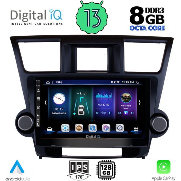 DIGITAL IQ BXD 8719_CPA (10inc) MULTIMEDIA TABLET OEM TOYOTA HIGHLANDER mod. 2008-2015