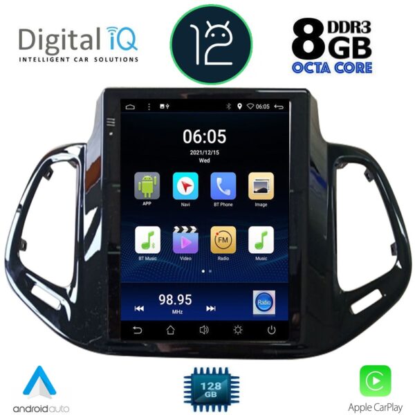 DIGITAL IQ BXD 8878_CPA TESLA STYLE OEM JEEP COMPASS mod. 2017-2020