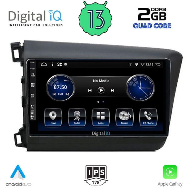 DIGITAL IQ BXH 31904D_CPA (9inc) MULTIMEDIA TABLET OEM HONDA CIVIC 4Doors mod. 2012-2016