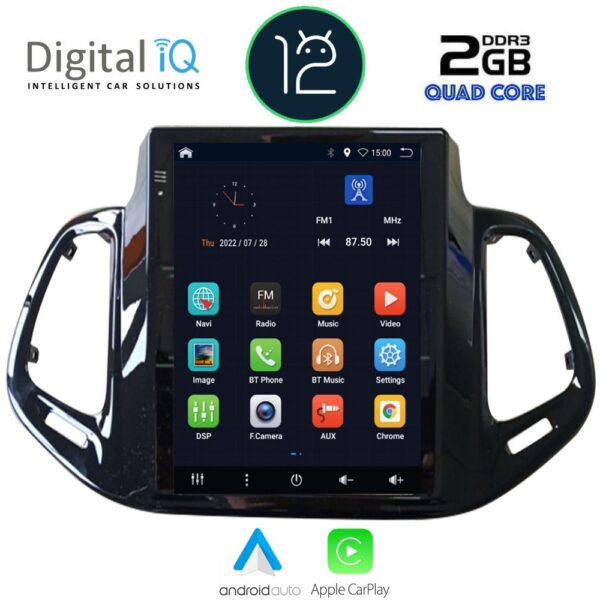 DIGITAL IQ BXH 3878_CPA TESLA STYLE OEM JEEP COMPASS mod. 2017-2020