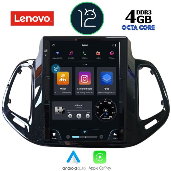 LENOVO SSX 9878_CPA TESLA STYLE OEM JEEP COMPASS mod. 2017-2020