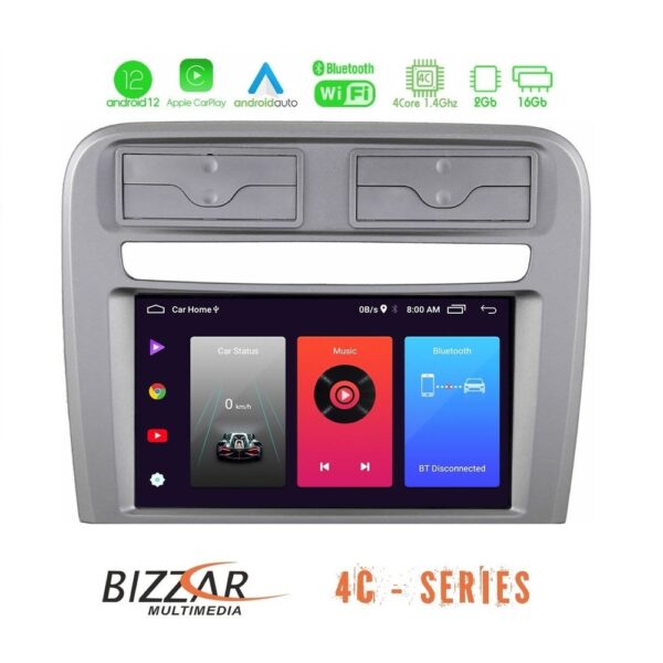 Bizzar Fiat Grande Punto 4core Android12 2+32GB Navigation Multimedia Deckless 7″ με Carplay/AndroidAuto
