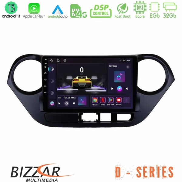 Bizzar D Series Hyundai i10 2014-2020 8core Android13 2+32GB Navigation Multimedia Tablet 9"