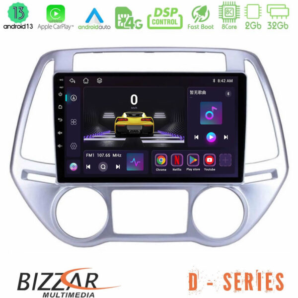 Bizzar D Series Hyundai i20 2012-2014 8core Android13 2+32GB Navigation Multimedia Tablet 9"