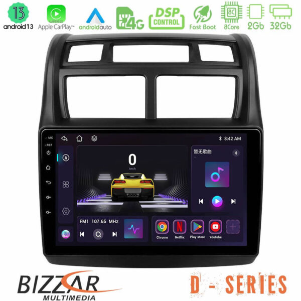 Bizzar D Series Kia Sportage 2008-2011 8core Android13 2+32GB Navigation Multimedia Tablet 9"