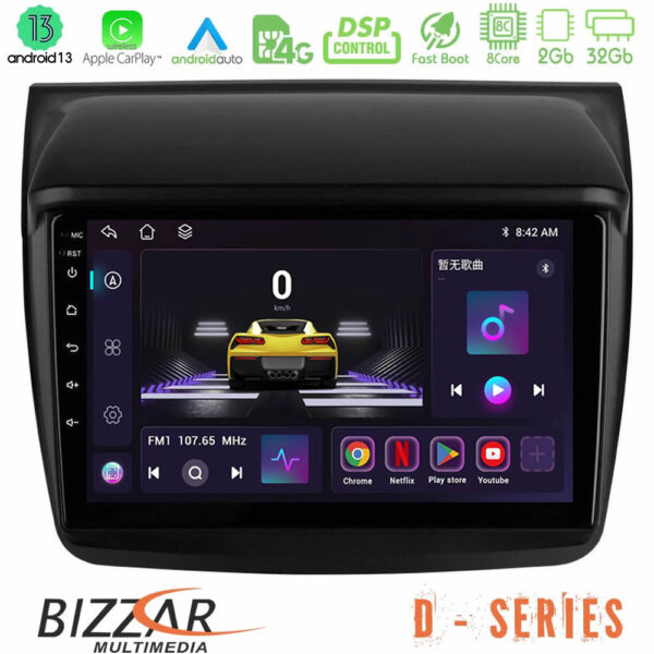Bizzar D Series Mitsubishi L200 8core Android13 2+32GB Navigation Multimedia Tablet 9"