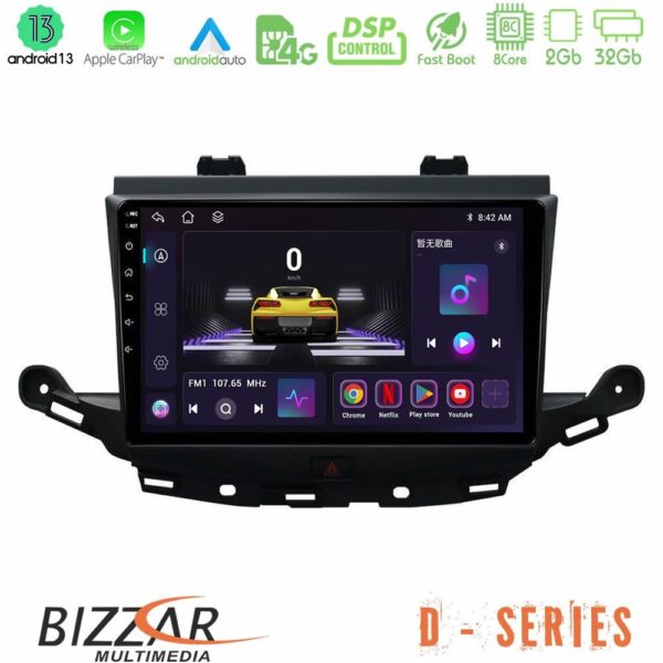 Bizzar D Series Opel Astra K 2015-2019 8core Android13 2+32GB Navigation Multimedia Tablet 9"