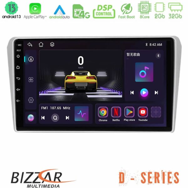 Bizzar D Series Toyota Avensis T25 02/2003–2008 8core Android13 2+32GB Navigation Multimedia Tablet 9"
