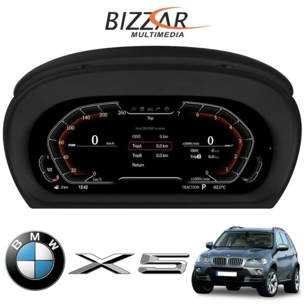 BMW X5 E70 2007-2013 Digital LCD Instrument Cluster 12,3" με HD οθόνη 1920*720