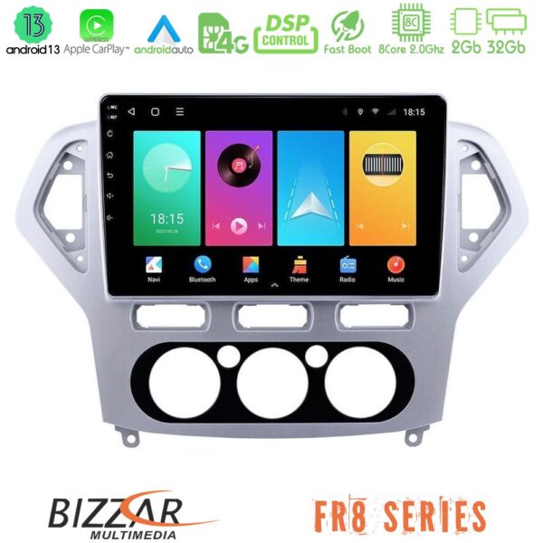 Bizzar FR8 Series Ford Mondeo 2007-2010 Manual A/C 8core Android 11 2+32GB Navigation Multimedia Tablet 10"