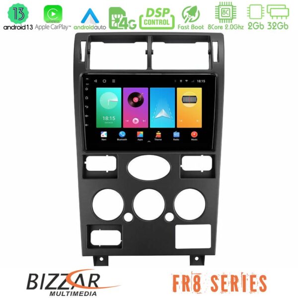 Bizzar FR8 Series Ford Mondeo 2001-2004 8Core Android13 2+32GB Navigation Multimedia Tablet 9"