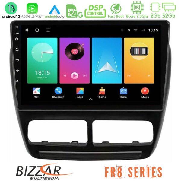 Bizzar FR8 Series FR8 Series Fiat Doblo / Opel Combo 2010-2014 8Core Android13 2+32GB Navigation Multimedia Tablet 9"