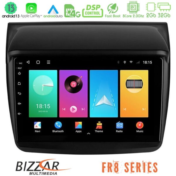 Bizzar FR8 Series Mitsubishi L200 8core Android13 2+32GB Navigation Multimedia Tablet 9"