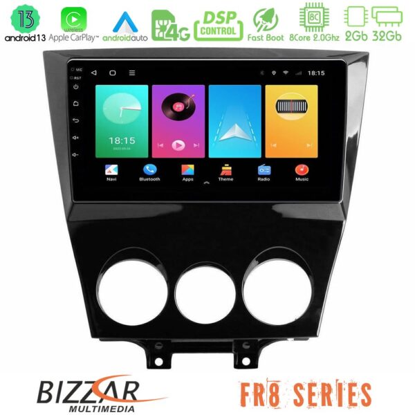 Bizzar FR8 Series Mazda RX8 2008-2012 8Core Android13 2+32GB Navigation Multimedia Tablet 9"