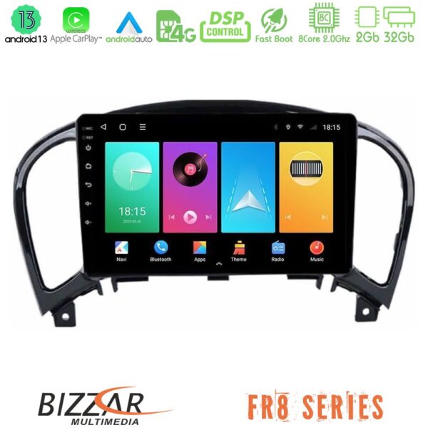Bizzar FR8 Series Nissan Juke 8core Android13 2+32GB Navigation Multimedia Tablet 9"