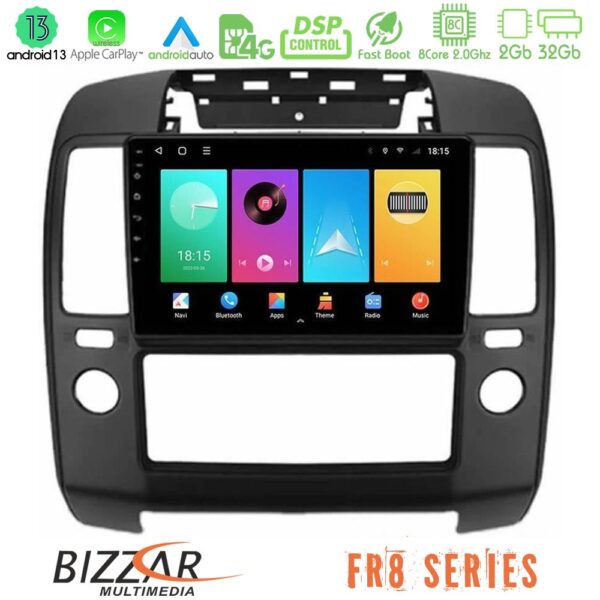 Bizzar FR8 Series Nissan Navara 8core Android13 2+32GB Navigation Multimedia Tablet 9"