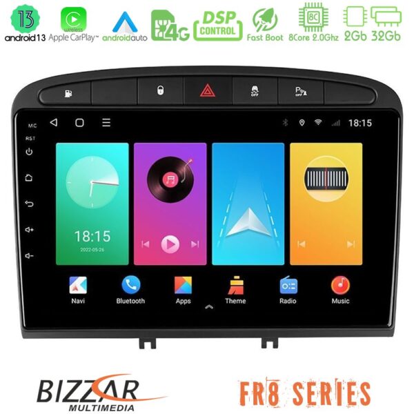 Bizzar FR8 Series Peugeot 308/RCZ 8core Android13 2+32GB Navigation Multimedia Tablet 9"
