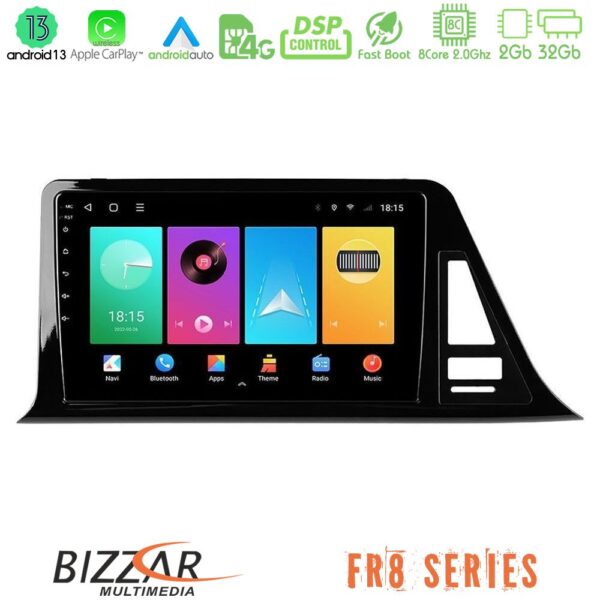Bizzar FR8 Series Toyota CH-R 8core Android13 2+32GB Navigation Multimedia Tablet 9"