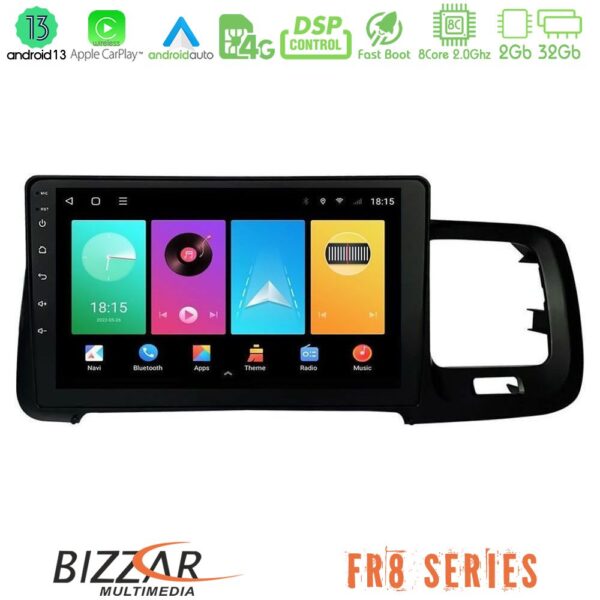 Bizzar FR8 Series Volvo S60 2010-2018 8core Android13 2+32GB Navigation Multimedia Tablet 9"