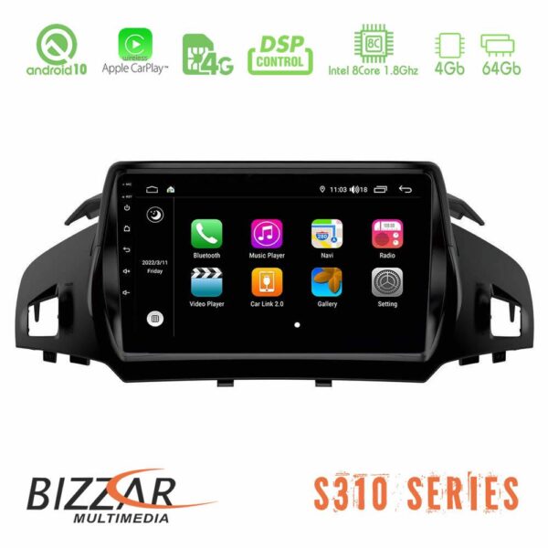 Bizzar S310 Ford Kuga 2013-2019 Car Pad 9" Android 10 Multimedia Station