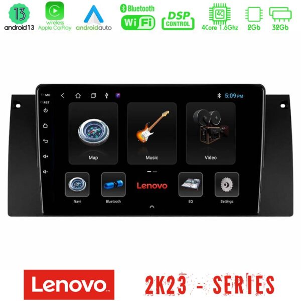 Lenovo Car Pad BMW 5 Series (E39) / X5 (E53) 4Core Android 13 2+32GB Navigation Multimedia Tablet 9"