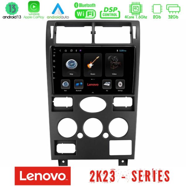 Lenovo Car Pad Ford Mondeo 2001-2004 4Core Android 13 2+32GB Navigation Multimedia Tablet 9"