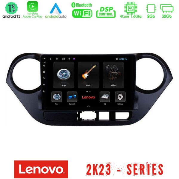 Lenovo Car Pad Hyundai i10 2014-2020 4Core Android 13 2+32GB Navigation Multimedia Tablet 9"