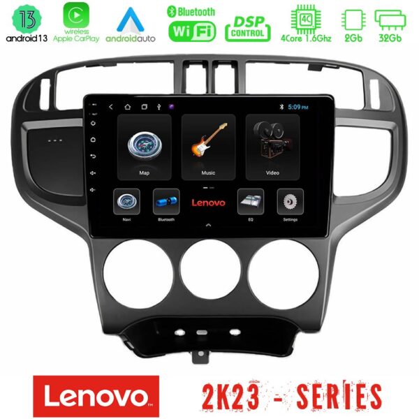 Lenovo Car Pad Hyundai Matrix 2001-2010 4Core Android 13 2+32GB Navigation Multimedia Tablet 9"