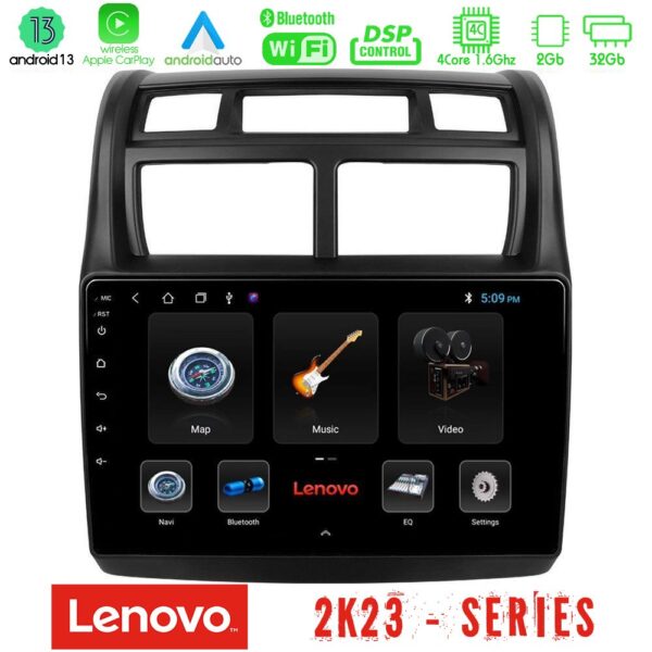 Lenovo Car Pad Kia Sportage 2008-2011 4Core Android 13 2+32GB Navigation Multimedia Tablet 9"