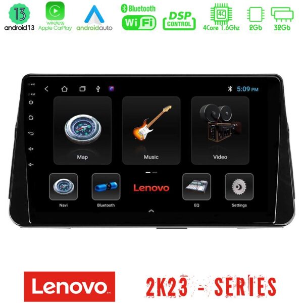 Lenovo Car Pad Nissan Micra K14 4Core Android 13 2+32GB Navigation Multimedia Tablet 10"
