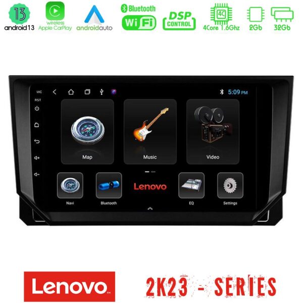 Lenovo Car Pad Seat Arona/Ibiza 4Core Android 13 2+32GB Navigation Multimedia Tablet 9"