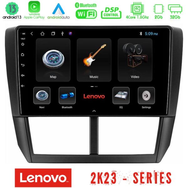 Lenovo Car Pad Subaru Forester 4Core Android 13 2+32GB Navigation Multimedia Tablet 9"