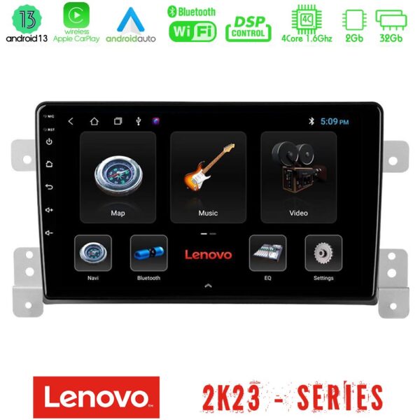 Lenovo Car Pad Suzuki Grand Vitara 4Core Android 13 2+32GB Navigation Multimedia Tablet 9"