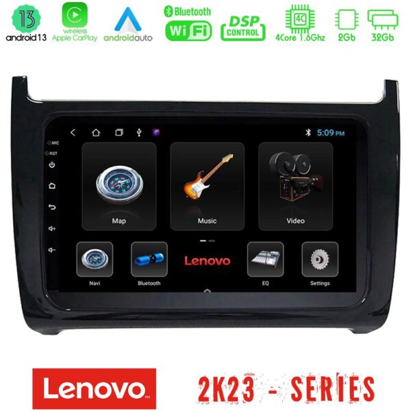 Lenovo Car Pad Vw Polo 4Core Android 13 2+32GB Navigation Multimedia Tablet 9"
