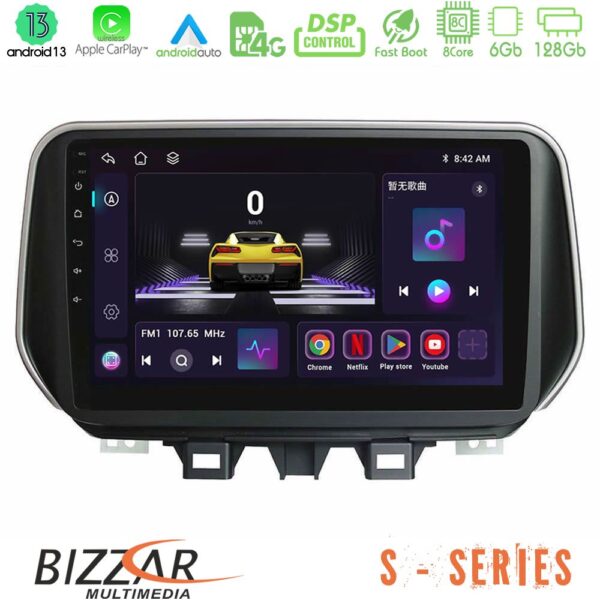 Bizzar S Series Hyundai Tucson 2019-> 8Core Android13 6+128GB Navigation Multimedia Tablet 9"
