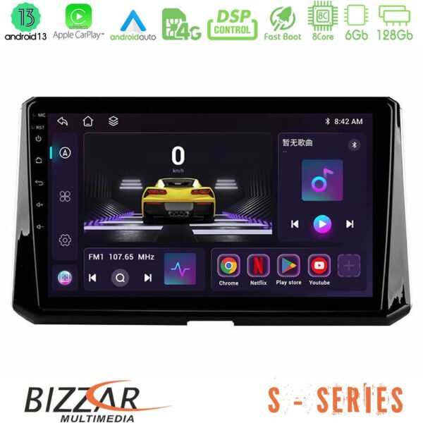 Bizzar S Series Toyota Corolla 2019-2022 8core Android13 6+128GB Navigation Multimedia Tablet 9"