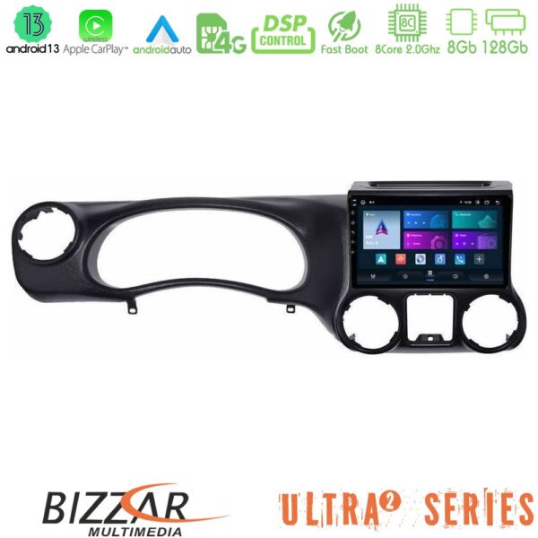 Bizzar Ultra Series Jeep Wrangler 2011-2014 8Core Android13 8+128GB Navigation Multimedia Tablet 9"