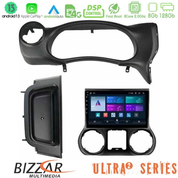 Bizzar ULTRA Series Jeep Wrangler 2014-2017 8Core Android13 8+128GB Navigation Multimedia Tablet 9"