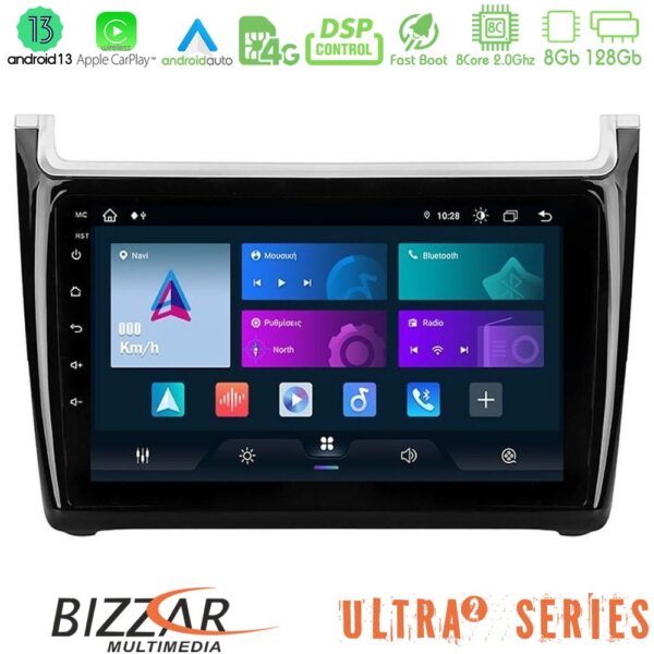 Bizzar Ultra Series Vw Polo 8core Android13 8+128GB Navigation Multimedia Tablet 9"