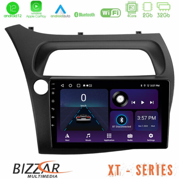 Bizzar XT Series Honda Civic 4Core Android12 2+32GB Navigation Multimedia Tablet 9"