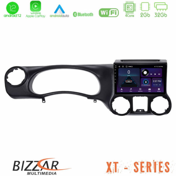 Bizzar XT Series Jeep Wrangler 2011-2014 4Core Android12 2+32GB Navigation Multimedia Tablet 9"