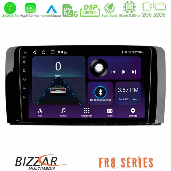 Bizzar XT Series Mercedes R Class 4Core Android12 2+32GB Navigation Multimedia Tablet 9"