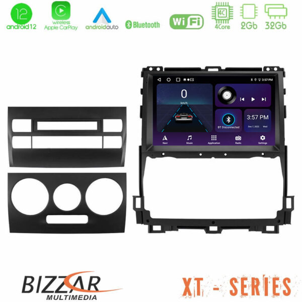 Bizzar XT Series Toyota Land Cruiser J120 2002-2009 4Core Android12 2+32GB Navigation Multimedia Tablet 9"