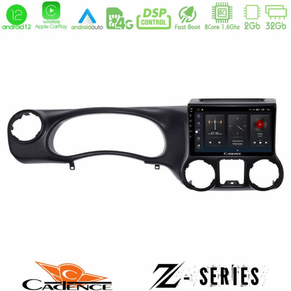 Cadence Z Series Jeep Wrangler 2011-2014 8Core Android12 2+32GB Navigation Multimedia Tablet 9"